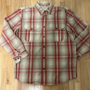 CC Filson Washed Feather Cloth Shirt Button Plaid Shirt Medium Mint Condition